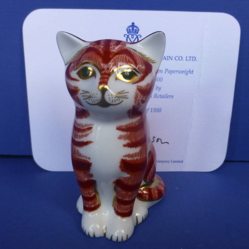 Royal Crown Derby Limited Edition Paperweight Ginger Kitten (Boxed)