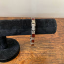 Sterling silver and amber bracelet