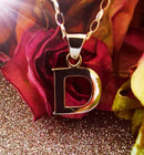 New Solid Sterling Silver Initial "D" Pendant Necklace - 18"
