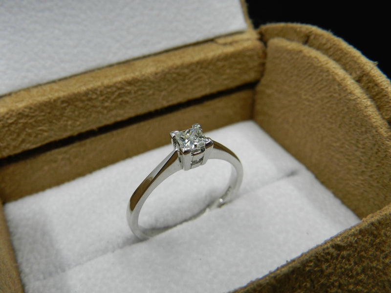 Diamond Solitaire Ring Princess Cut