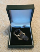 An English Civil War Period Solid Silver Spur Buckle And Plate.