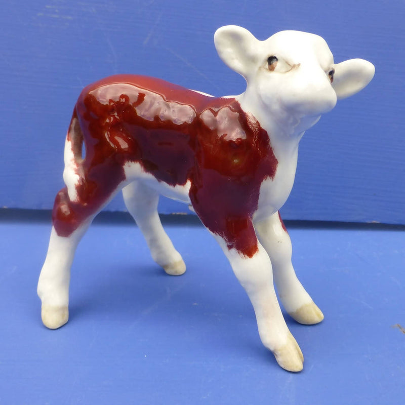 Beswick Cattle Figurine - Hereford Calf Model No 1406B