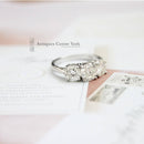 Certified 18ct White Gold Diamond 3.35cts Three Stone Ring