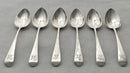 Georgian, George III, Set of Six Silver Teaspoons. London 1805 George Wintle. 2.8 troy ounces.