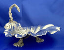 1891 Liberty of London Ornate Silver Plated Shell Dish with Stylised Swan Neck Handle.