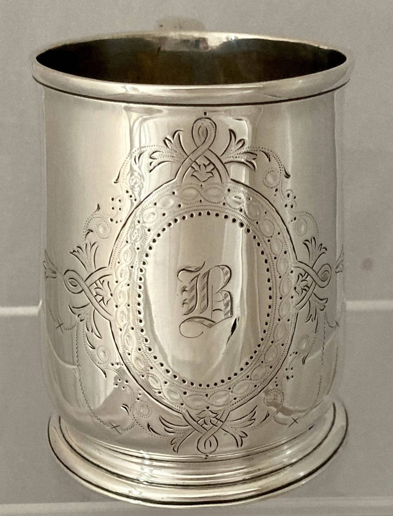 Georgian, Early George II, Silver Mug. London 1729 Thomas Mason. 6.3 troy ounces.