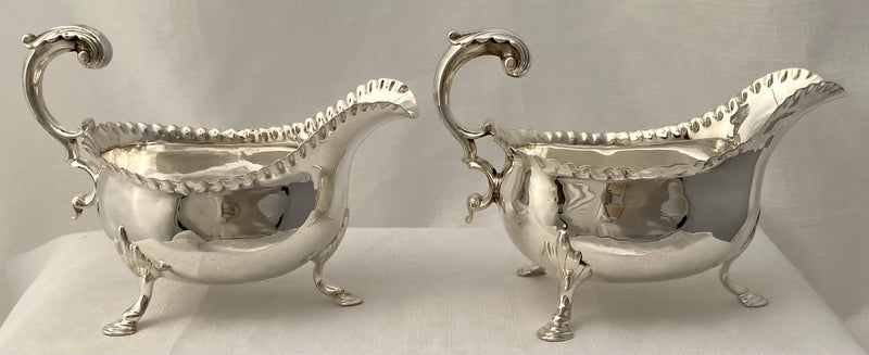 Georgian, George III, Pair of Silver Sauce Boats. London 1762 William Skeen. 17.7 troy ounces.