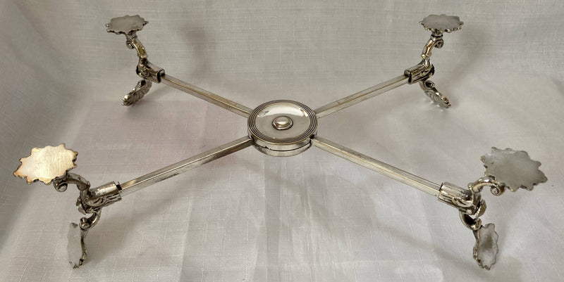 19th Century Silver Plated Ornate Dish Cross.