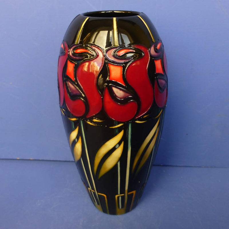 Moorcroft Vase Night Rose By Nicola Slaney
