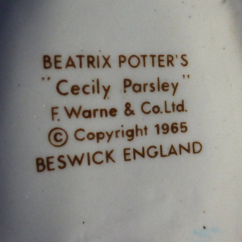 Beswick Beatrix Potter Figurine - Cecily Parsley (First version, head down) BP3B