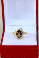9ct Gold Vintage Smoky Citrine Ring