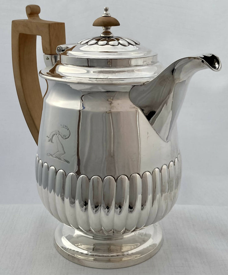 Georgian, George IV, Silver Hot Water Jug. London 1820 James Wintle. 20.1 troy ounces.