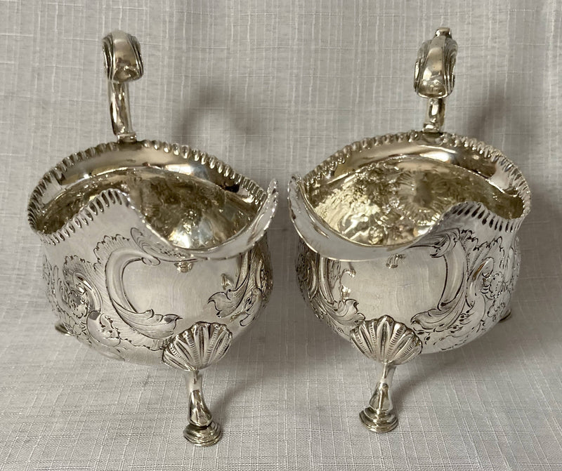 Georgian, George III, Pair of Silver Sauce Boats. London 1764 William Skeen. 13.7 troy ounces.