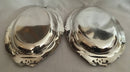 Late Georgian pair of Sheffield Plated, crested, entree dishes and covers.
