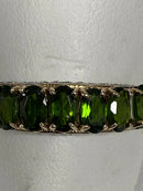 9ct Gold Green Tourmaline and Diamond Ring