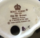 Royal Albert Old Mr Brown figure Squirrel and Owl Beatrix Potter Figurine