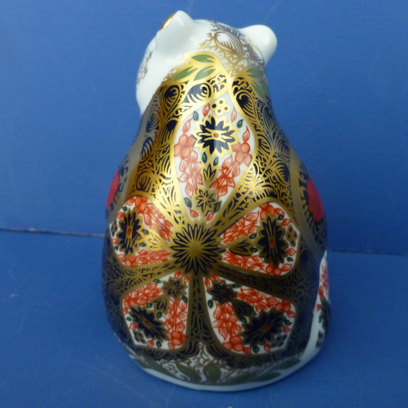 Royal Crown Derby Paperweight Old Imari Honey Bear (Boxed)