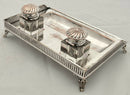 Georgian, George III, Old Sheffield Plate Three Quarter Gallery Inkstand, circa 1810.