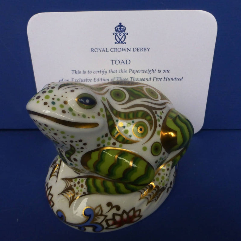 Royal Crown Derby Limited Edition Paperweight Toad (Boxed)