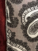 Striking contemporary Paisley Black Cotton madras Lace Curtain Panel 66"/120"