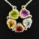 New Metamorphic Convertable Adjustable Multi Gem Stone Necklace