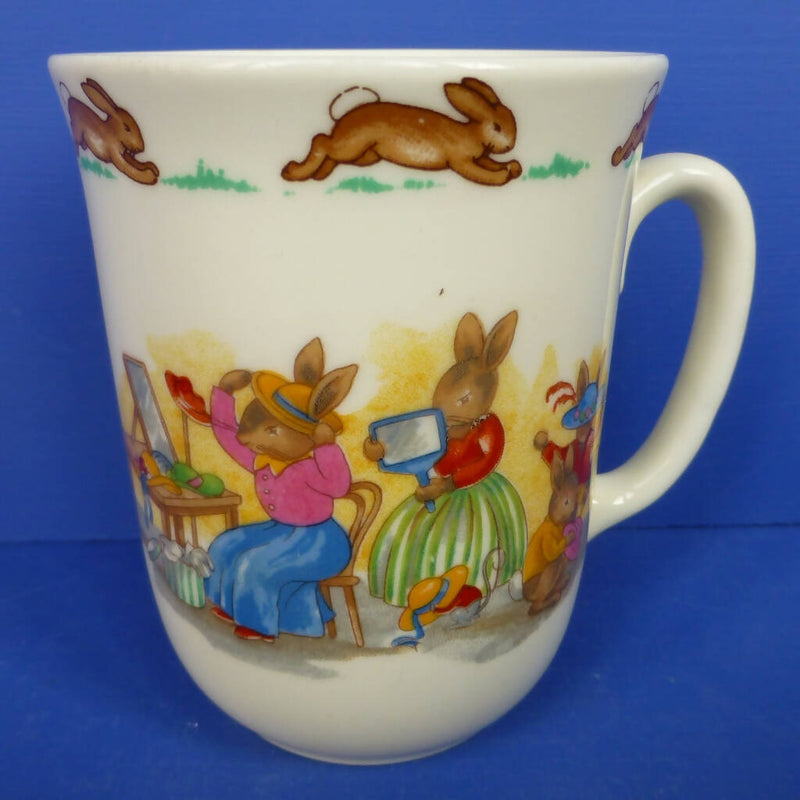 Royal Doulton Bunnykins Beaker - Hat Shop / Trying on Hats