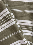 Antique French toile a matelas ticking stripe large panel for projects 80"/50”