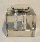 Asprey silver and cut glass cube inkwell. London 1904 Charles Asprey & George Asprey.