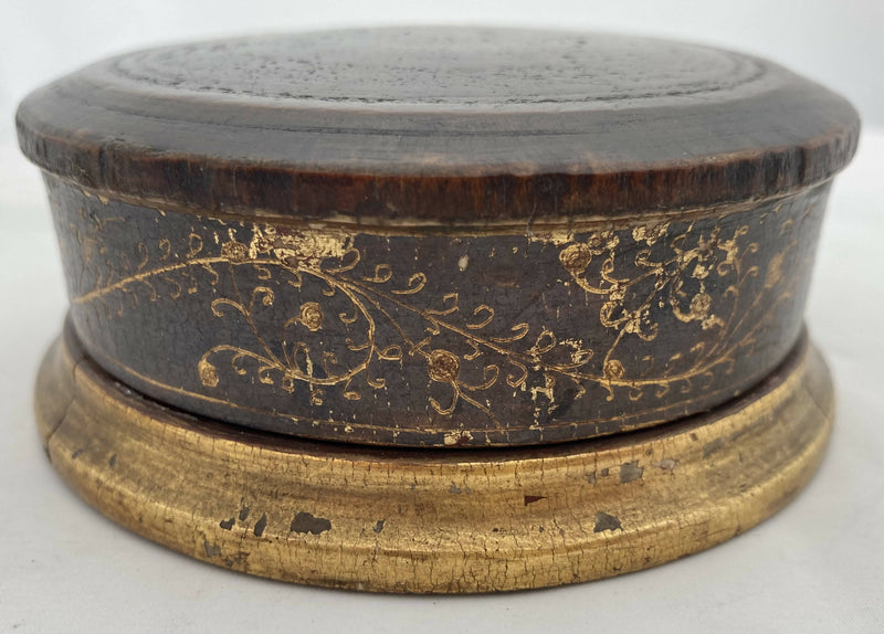 19th Century Gilt Wood Table Snuff Box.