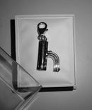 Diamond Initial silver charm pendant