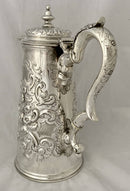 Georgian, George II, Silver Coffee Pot. London 1735 Gabriel Sleath. 25 troy ounces.