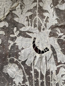 Copy of 2 Antique Corneley beautiful off white Cotton Lace Curtain Panels recuperated for projects reworking