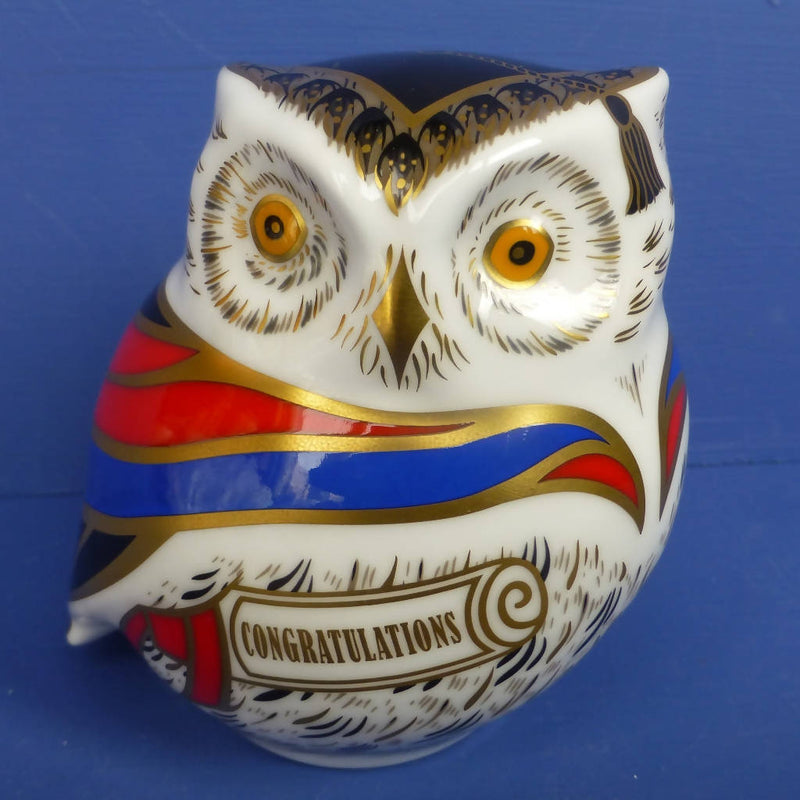 Royal Crown Derby Paperweight - Wise Owl (Boxed)