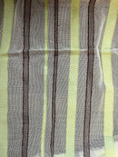 Scottish Madras Panel with Green and Brown Stripe Design 69” / 94”