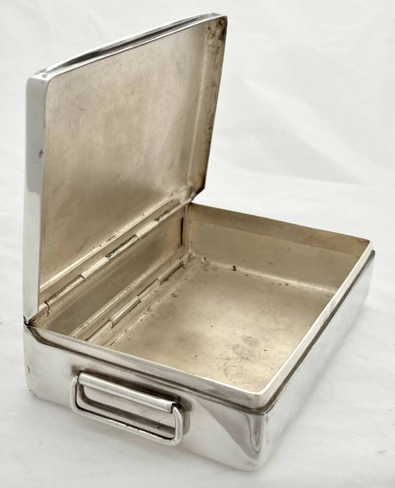 Silver Plated Sandwich Box. Swaine & Adeney Ltd of London, circa 1910 - 1943.