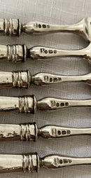 Georgian, George III, Crested Silver Dessert Knives & Forks for Twelve. London 1799 William Abdy II.