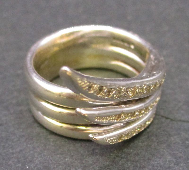 Jake: Three tier silver wing ring