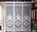 "Victoria" Vintage Heritage Design Cream Cotton Lace Curtain Panel - 36 x 54 Inches
