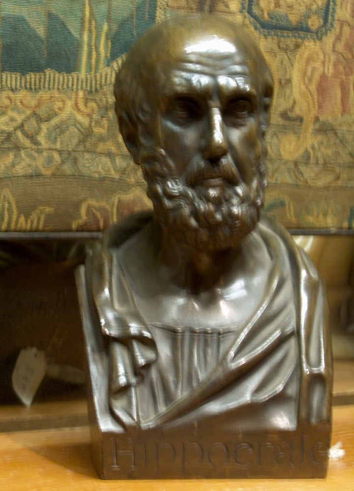 Bronze Sculpture Bust of Hippocrates by Chardigny 1854