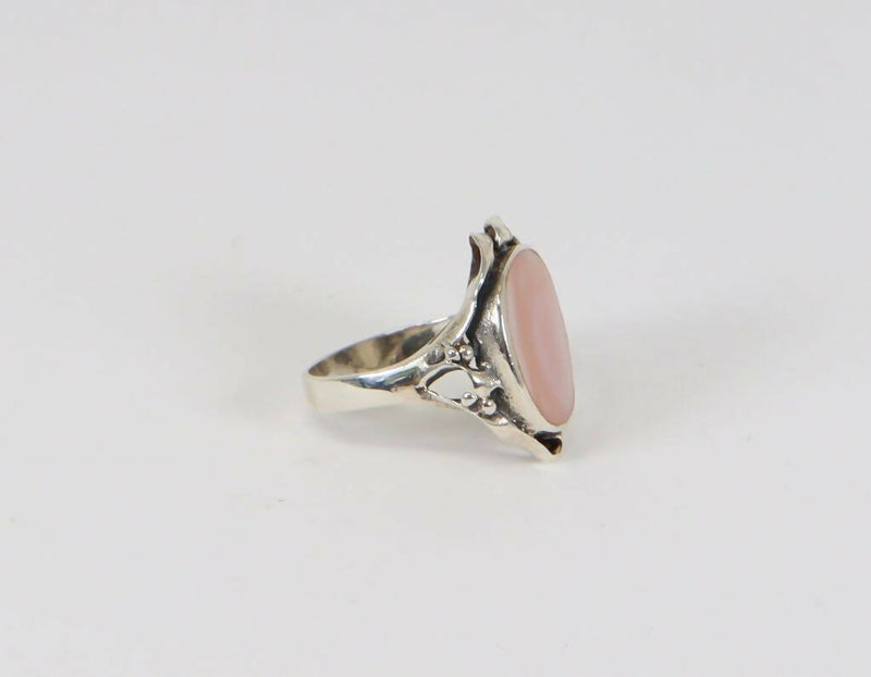 Vintage Silver & Mother of Pearl Ring