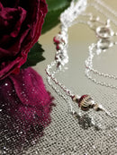 New Sterling Silver Station Necklace - Size 18