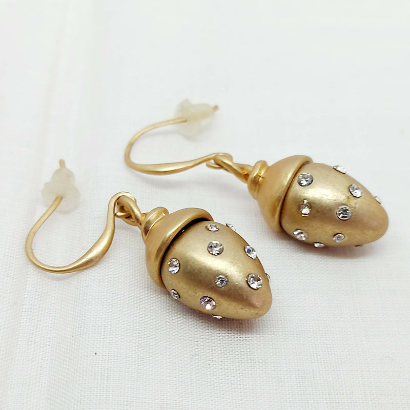 Resin & Glass Acorn Drop Earrings