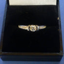 Silver Cubic Zirconia Ring - Size P