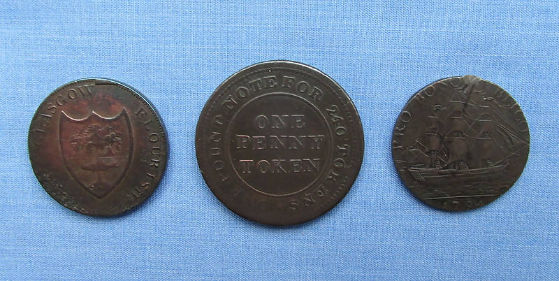 Collection Of THREE Vintage Trade Token (s)/Hull,Glasgow,Flint