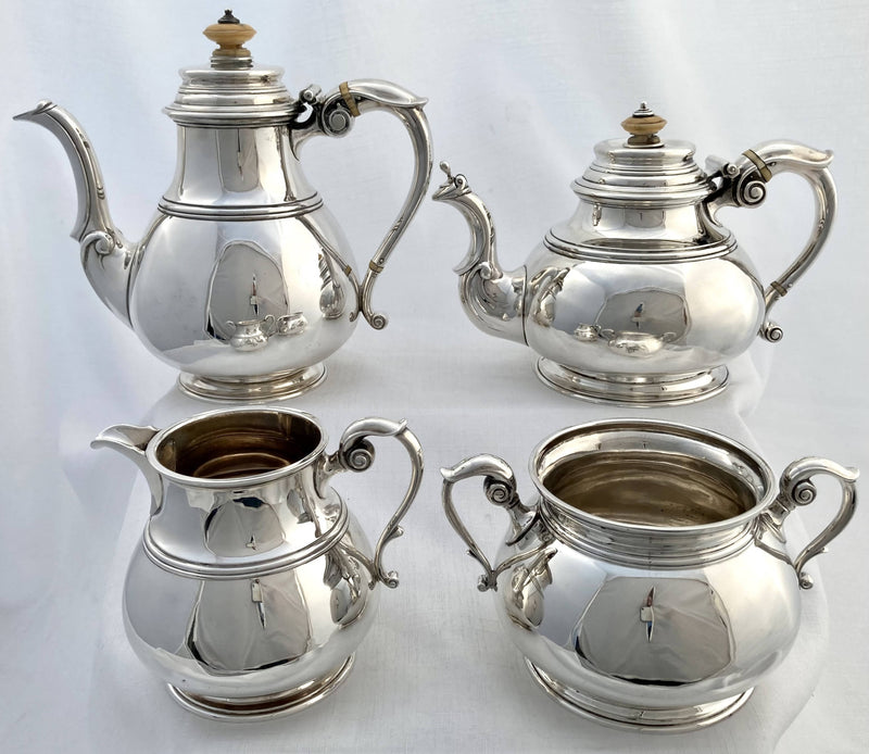 Britannia Silver Tea & Coffee Service. London 1920 Goldsmiths & Silversmiths Company. 92.5 troy ounces.
