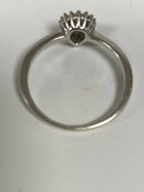 9ct White Gold Diamond Teardrop Ring