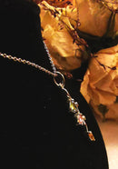 New Rainbow Tourmaline Sterling Silver Pendant Necklace - 18"