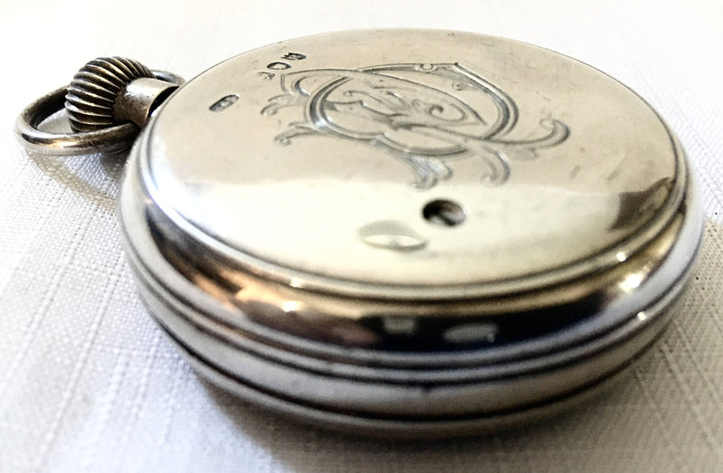 Asprey silver travel pocket barometer. Hallmarked for London 1892 by Barnett & Scott.