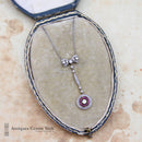 Edwardian 18ct Ruby & Diamond Necklace