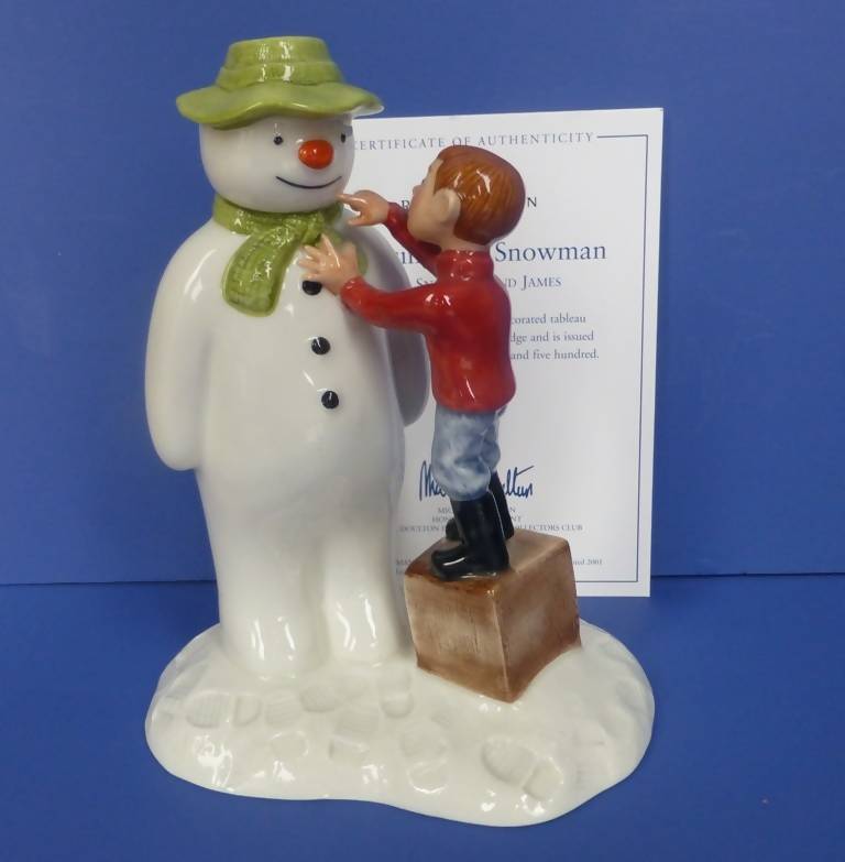 Royal Doulton Limited Edition Snowman Figurine - Dressing The Snowman